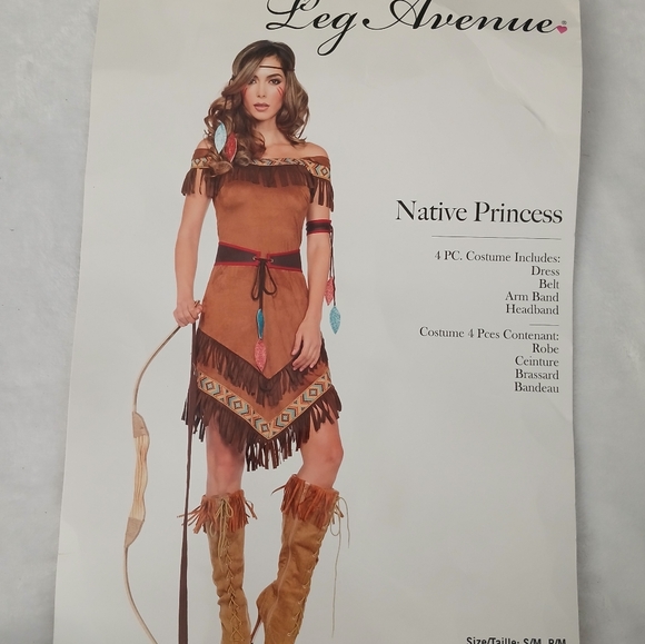 Leg Avenue Halloween Women's Costume Native Princess 4 Pieces Size Small - Picture 11 of 11